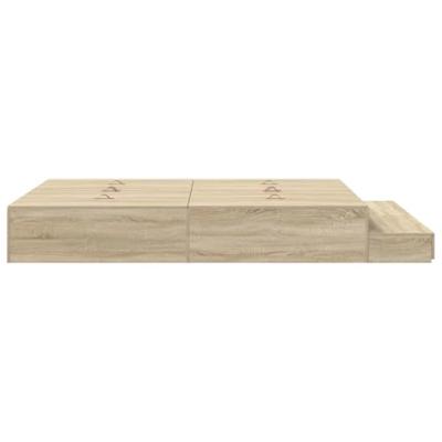 Opbergbedframe Sonoma Eiken 236.5 x 160 x 31.5 cm Bewerkt hout