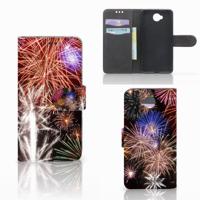 Microsoft Lumia 650 | Wallet Case | met Pasjes | Vuurwerk - thumbnail