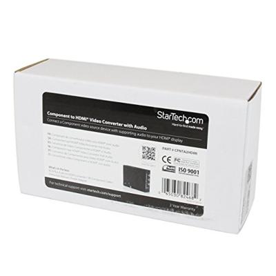 .com Component naar HDMI Video Converter met Audio - Videoconverter - componentvideo - HDMI - zwart