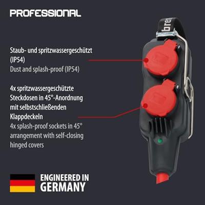 Brennenstuhl Professional Powerblock | 4-voudig | IP54 - 9837570010