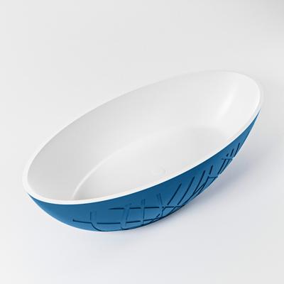 Vrijstaand Bad MONDIAZ HOLM 180x85cm Kleur Jeans / Talc Vrijstaand Bad MONDIAZ HOLM 180x85cm Kleur Jeans / Talc