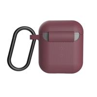U by UAG [U] DOT Soft Touch Siliconen Hoes Apple Airpods 2 (2019) / Apple Airpods 1 (2016) [Wireless Charging Compatible (LED zichtbaar), Lightning-aansluiting afdekking, karabijnhaak ] Dusty Rose - thumbnail