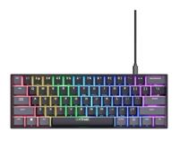Trust gxt 867 acira 60% mini mechanisch gaming toetsenbord (zwart, us lay-out (qwerty), outemu red, 60%, rgb) - thumbnail