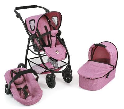 Combi-poppenwagen Emotion All in 1 - Pink Jeans Black