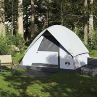 Koepeltent 4-persoons waterdicht verduisterend stof wit - thumbnail