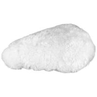 Witte schapenvacht fietszadelhoes - thumbnail