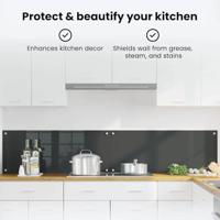 VidaXL Keuken spatscherm 2 pcs donkergrijs 100 x 40 cm gehard glas - thumbnail