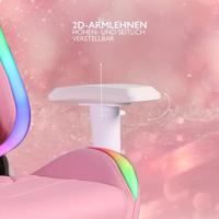 Deltaco PCH90 Gaming Stoel - Rug- en Nekkussens - RGB - Roze - thumbnail