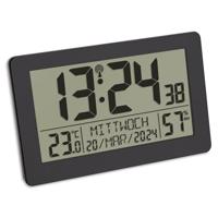 TFA Dostmann 60.2557.01 Zendgestuurde klok Zendergestuurd 206 mm x 30 mm x 130 mm Zwart Groot display - thumbnail