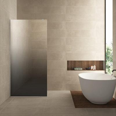 Wiesbaden Slim Inloopdouche 90x200 cm - Nano-Coating - Helder Spiegelrookglas