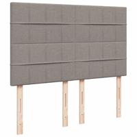 Boxspring met matras stof taupe 140x200 cm - thumbnail