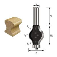 ENT Handgreepfrees profiel nr. 3 HM, Met lager R1/R2 9.5/12.7 kolf 12mm - 7916800 - 7916800 - thumbnail