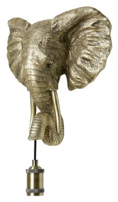 Light & Living Wandlamp 'Elephant' 36cm, kleur Goud