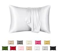 Elegant Beauty Satin Kussensloop Wit - thumbnail