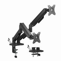 Verstelbare dubbele monitorarm met USB-poorten, 17“-32'' - thumbnail
