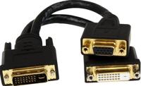 StarTech.com 20 cm DVI-I mannelijke naar DVI-D vrouwelijk en HD15 VGA vrouwelijk Wyse DVI-splitterkabel - thumbnail