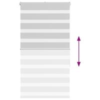 VidaXL Zebra rolgordijn 70x100 cm stofbreedte 65,9 cm lichtgrijs - thumbnail