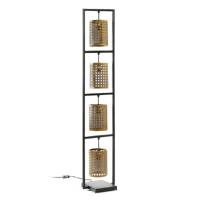 Kave Home Vloerlamp 'Margery' 4-lamps, kleur Zwart - thumbnail