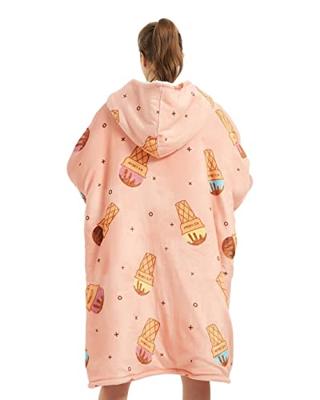 Draagbare deken met capuchon & mouwen - ijsjes