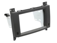 2-DIN Paneel Mercedes Benz A-Klasse / B-Klasse / Vito Kleur: Rubbertouch Zwart - thumbnail