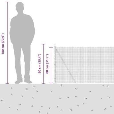 VidaXL Afrasteringspaal groen 10 x 0,8 m (16 x 16 mm gaas)