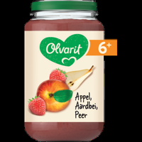 Olvarit 6+ Maanden Appel Aardbei Peer 200g bij Jumbo - thumbnail