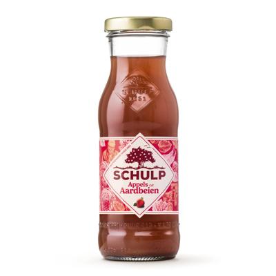 Schulp appel & aardbeiensap flesje (15x 20cl)