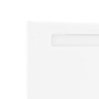 Hoofdbord met LED -striplichten Wandgemonteerd Wit 200 cm PVC - thumbnail