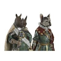 Decoratieve figuren Home ESPRIT Multicolour Dier 20 x 15 x 42 cm (2 Stuks) - thumbnail