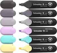 Schneider Schreibgeräte Textmarker Textmarker Job Pastell (grau) Karton-Etui 6 Stück sortiert 115099 1 mm, 5 mm 6 stuk(s) - thumbnail