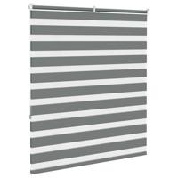 VidaXL Zebra rolgordijn 120x150 cm stofbreedte 115,9 cm donkergrijs - thumbnail