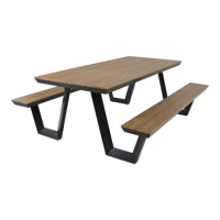 Picknicktafel Arezzo aluminium rechthoekig - thumbnail