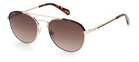 Fossil zonnebril 2105/G/S heren staal cat. 3 piloot goud/bruin - thumbnail