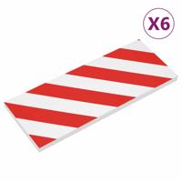 VidaXL Muurbeschermers 6 st 50x20x2 cm eva-schuim rood en wit - thumbnail