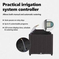 Tuin Bloempot 3 pcs Bruin Staal - thumbnail