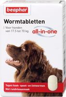 Beaphar Wormmiddel all-in-one (17,5 - 70 kg) hond 4 tabletten - thumbnail