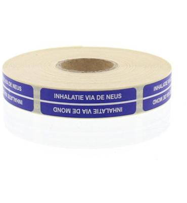 Strooketiket inhalatie via mond/neus 44 x 11mm