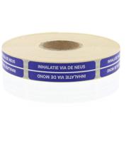 Strooketiket inhalatie via mond/neus 44 x 11mm - thumbnail