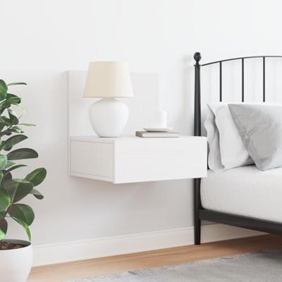 Wandbevestigde nachttafel met lade Wandgemonteerd Wit 42 x 32,5 x 40 cm Wandbevestigde nachttafel met lade Wandgemonteerd Wit 42 x 32,5 x 40 cm