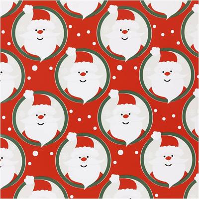 Creativ Company Inpakpapier, kerstman, b: 50 cm, 80 gr, rood, 5 m/ 1 rol