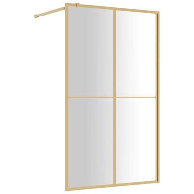 Inloopdouchewand transparant 118x195 cm ESG-glas goudkleurig - thumbnail
