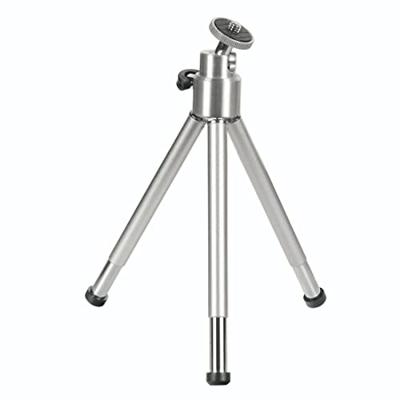 Hama Mini-statief met 3D-kogelkop (statief voor mobiele telefoon, camera of action-cam, mini driepootstatief van metaal) zilver