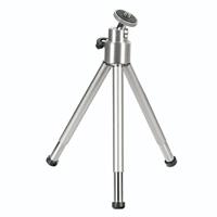 Hama Mini-statief met 3D-kogelkop (statief voor mobiele telefoon, camera of action-cam, mini driepootstatief van metaal) zilver - thumbnail