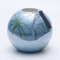 Magic Ball Vaas Palm 20x20x19cm blauw - thumbnail