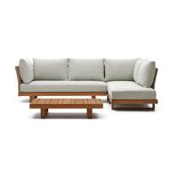 Kave Home Loungeset 'Raco' Acaciahout, Met hoekbank en salontafel - thumbnail