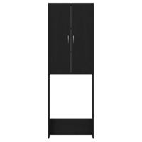 VidaXL Wasmachinekast 64x25,5x190 cm zwart eikenkleur - thumbnail