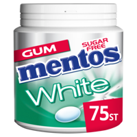 Mentos Gum White Green Mint Suikervrij Pot 75 stuks bij Jumbo - thumbnail