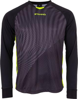 Stanno 415004K Vortex Keeper Shirt Long Sleeve Kids - Black-Neon Yellow - 140