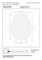 Lucide COLIN IP44 - Oplaadbare Vloerlamp Binnen/Buiten - Accu/Batterij - LED 3 StepDim - 1x3W 3000K - IP44 - Naturel - thumbnail