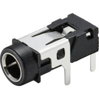 TRU COMPONENTS TC-9465728 Jackplug 3,5 mm Bus, inbouw horizontaal Aantal polen: 3 Stereo Zwart 1 stuk(s) - thumbnail